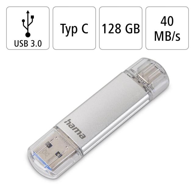 USB памет HAMA "C-Laeta" Тип USB-C 128 GB USB 3.1/USB 3.0, 40Mb/s,