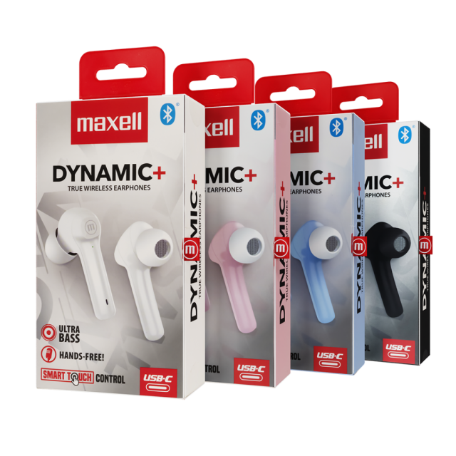 Слушалки MAXELL Dynamic True Wireless/Bluetooth, Черно