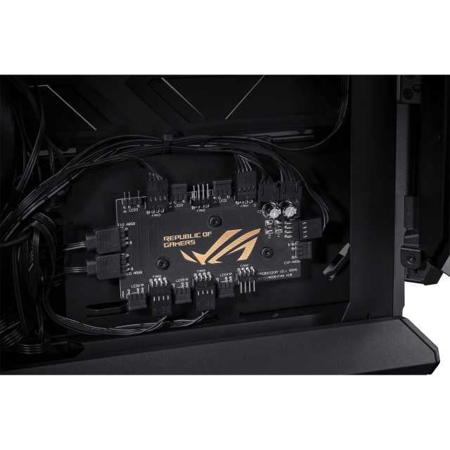 Кутия ASUS ROG Strix HYPERION GR701, Full-Tower, 4 x USB 3.2, 1 x USB Type-C,  1 x headphone / Microphone, Aura Sync ARGB, ATX/EATX