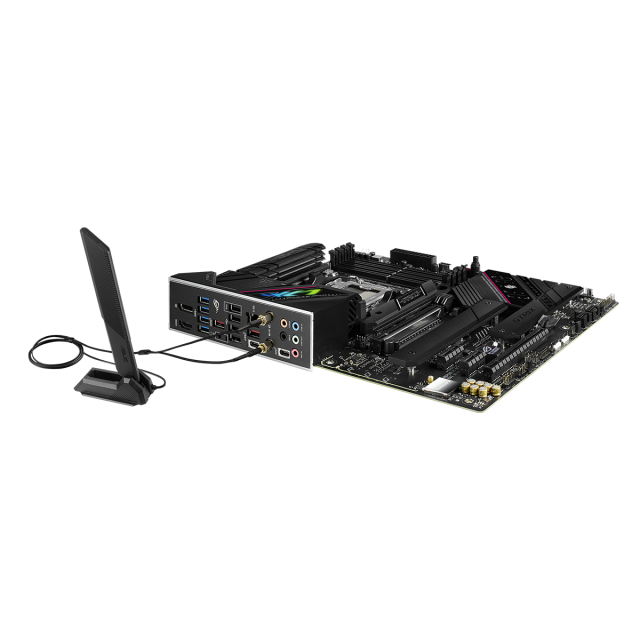 Дънна платка ASUS ROG STRIX B650E-F GAMING WIFI 6E socket AM5, 4xDDR5, 3xM.2 PCIe 5.0/4.0, Aura Sync, ATX