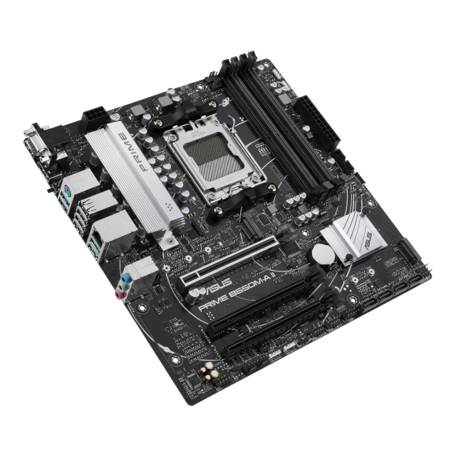 Дънна платка ASUS PRIME B650M-A II socket AM5, 4xDDR5, PCIe 5.0 M.2, Aura Sync, ATX