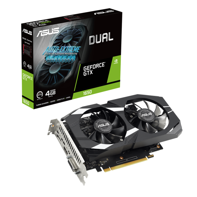 Видеокарта ASUS Dual GeForce GTX 1650 V2 OC 4GB GDDR6, 128-bit, DVI, HDMI, DP