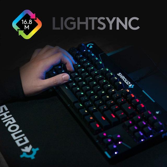 Геймърска механична клавиатура Logitech G Pro X Shroud Edition GX Red Switches