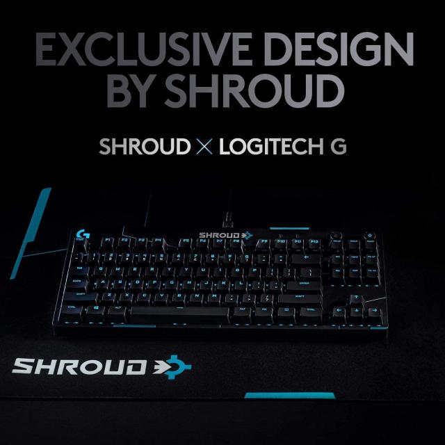 Геймърска механична клавиатура Logitech G Pro X Shroud Edition GX Red Switches