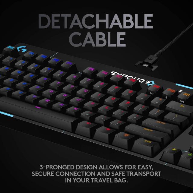 Геймърска механична клавиатура Logitech G Pro X Shroud Edition GX Red Switches