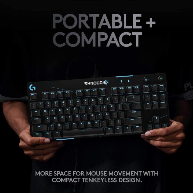 Геймърска механична клавиатура Logitech G Pro X Shroud Edition GX Red Switches