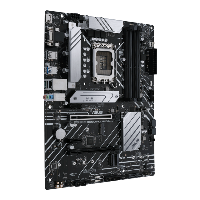 Дънна платка ASUS PRIME B660-PLUS D4, LGA 1700, 4x DDR4, Dual M.2, DisplayPort, D-Sub, HDMI, USB Type-C, Aura Sync RGB, ATX