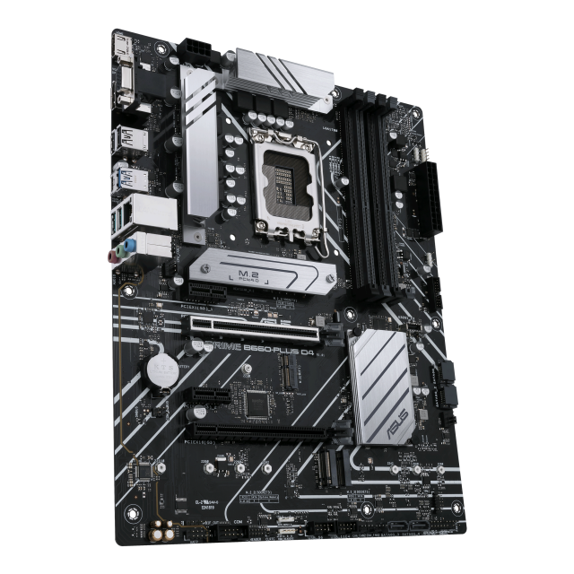 Дънна платка ASUS PRIME B660-PLUS D4, LGA 1700, 4x DDR4, Dual M.2, DisplayPort, D-Sub, HDMI, USB Type-C, Aura Sync RGB, ATX