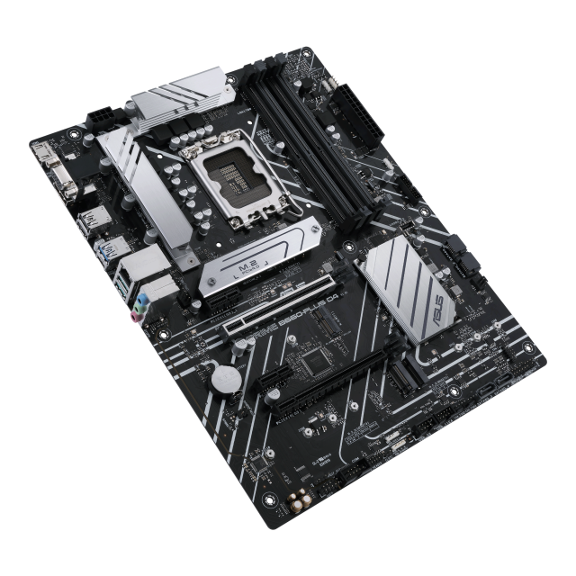 Дънна платка ASUS PRIME B660-PLUS D4, LGA 1700, 4x DDR4, Dual M.2, DisplayPort, D-Sub, HDMI, USB Type-C, Aura Sync RGB, ATX