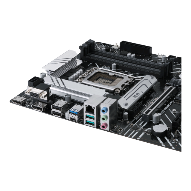 Дънна платка ASUS PRIME B660-PLUS D4, LGA 1700, 4x DDR4, Dual M.2, DisplayPort, D-Sub, HDMI, USB Type-C, Aura Sync RGB, ATX