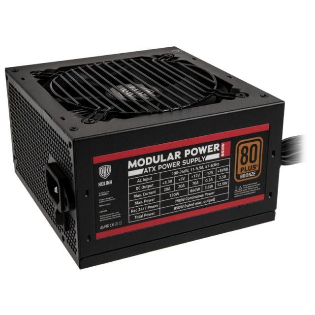 Захранващ блок Kolink Modular Power 850W 80 PLUS Bronze