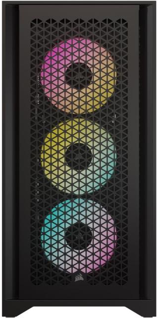 Кутия Corsair iCUE 4000D RGB Airflow Mid Tower, Tempered Glass, Черно