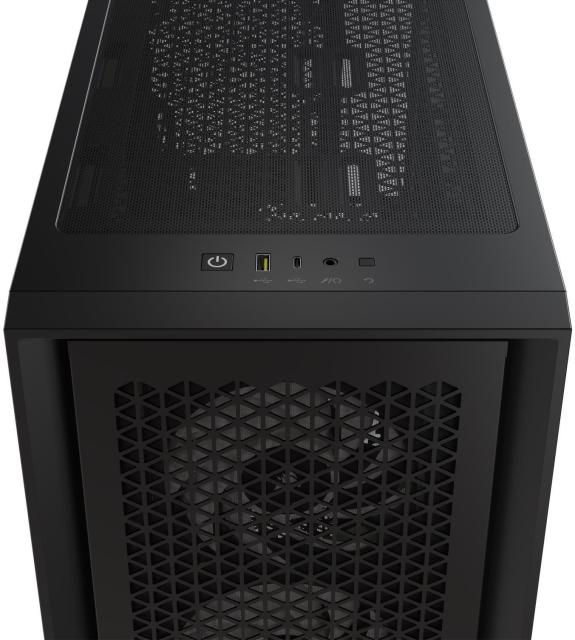 Кутия Corsair iCUE 4000D RGB Airflow Mid Tower, Tempered Glass, Черно
