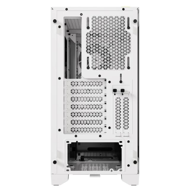 Кутия Corsair iCUE 4000D RGB Airflow Mid Tower, Tempered Glass, 1 x USB 3.1 Type-C, 1 x USB 3.0, 1 x HD Audio, Бяло