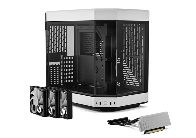 Кутия HYTE Y60 Tempered Glass, Mid-Tower, 2xUSB 3.0, 1xUSB 3.2 Gen 2 Type-C, Audio/Mic Jack, Бяло и Черно