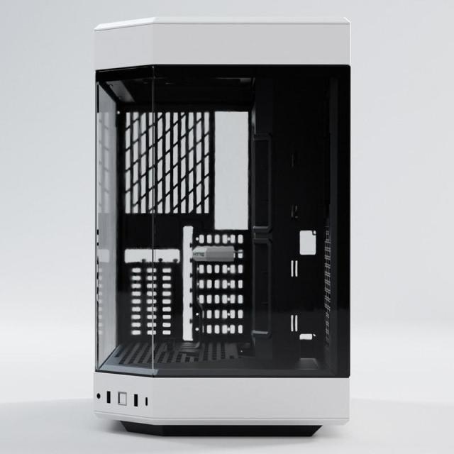 Кутия HYTE Y60 Tempered Glass, Mid-Tower, 2xUSB 3.0, 1xUSB 3.2 Gen 2 Type-C, Audio/Mic Jack, Бяло и Черно