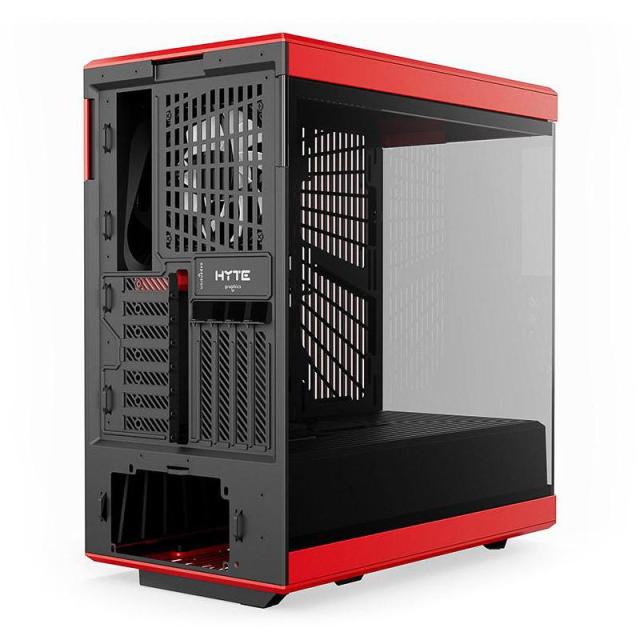 Кутия HYTE Y40 Tempered Glass, Mid-Tower, 2xUSB 3.0​, 1xUSB 3.2 Type-C​, Audio/Mic Jack, Червено и Черно