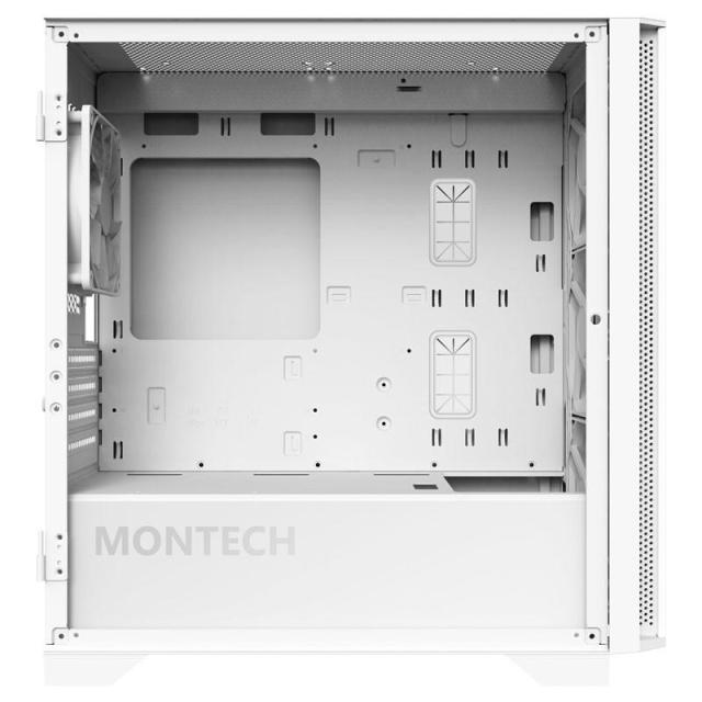 Кутия MONTECH AIR 100 ARGB, TG, 2 x USB 3.0, 1 x USB 2.0, 2 x 3.5mm Mic/Headset Jack , Micro-ATX Бяла