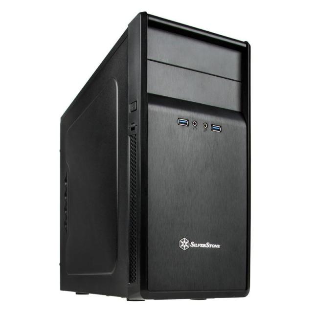 Кутия за компютър Silverston SST-PS09B Precision,  2 x USB 3.0, 1 x Mic Jack, 1 x Headphone Jack, MicroATX