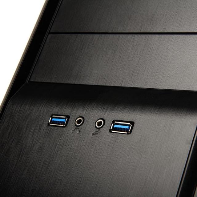 Кутия за компютър Silverston SST-PS09B Precision,  2 x USB 3.0, 1 x Mic Jack, 1 x Headphone Jack, MicroATX
