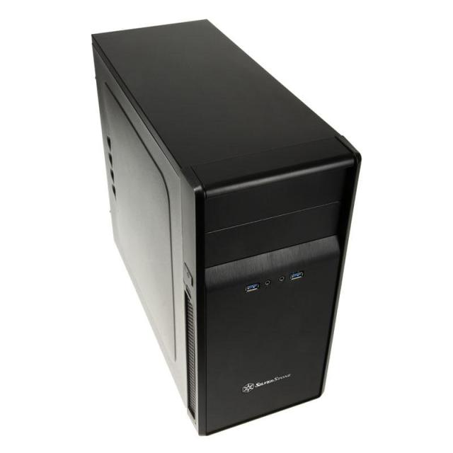 Кутия за компютър Silverston SST-PS09B Precision,  2 x USB 3.0, 1 x Mic Jack, 1 x Headphone Jack, MicroATX