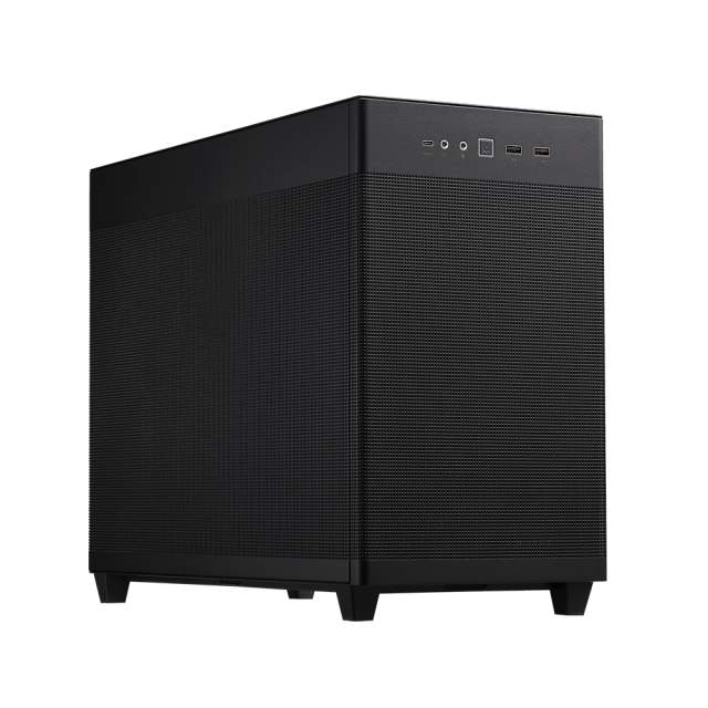 Кутия ASUS PRIME AP201 Mesh, 1 x Headphone 1 x Microphone 2 x USB 3.2 Gen1 1 x USB 3.2 Gen2 Type C, Micro-ATX, Mini-ITX