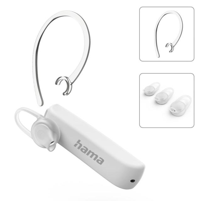 Слушалка HAMA MyVoice 1500, Bluetooth, Multipoint, Контрол на звука, Бяла 