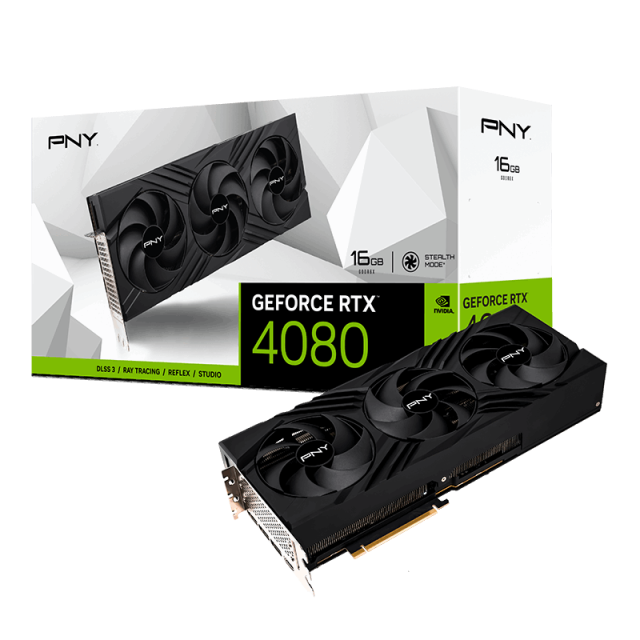 Видео карта PNY GeForce RTX 4080 16GB GDDR6X, 256-bit, 3xDP, HDMI, VERTO TRIPLE FAN DLSS 3