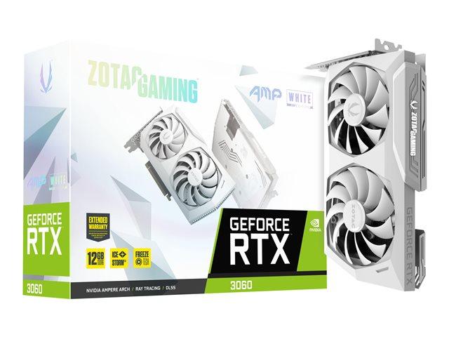 Видео карта ZOTAC GAMING GEFORCE RTX 3060 AMP White Edition 12GB GDDR6, 192-bit, HDMI, 3xDisplayPort, PCI Express 4.0 16x ZT-A30600F-10P