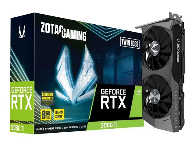 ZOTAC GAMING NVIDIA GeForce RTX 3060 Ti Twin Edge LHR 8GB GDDR6 256-bit, 1410/1665MHz, HDMI 2.1, 3xDP 1.4a, ZT-A30610E-10MLHR