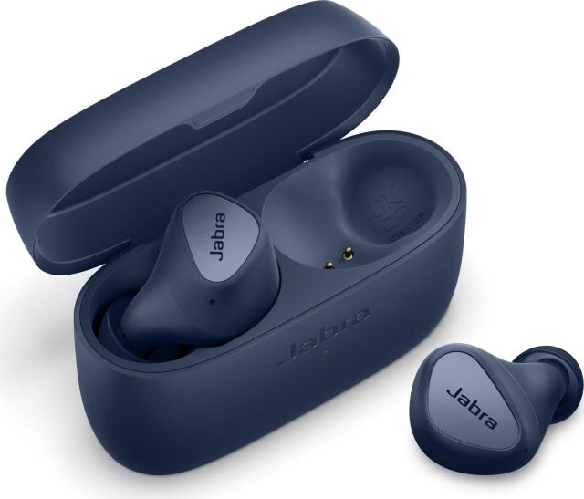 Слушалки Jabra Elite 4, микрофон, Bluetooth 5.2, до 7 часа време на работа, IP57 защита, сини