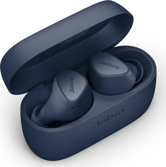 Слушалки Jabra Elite 4, микрофон, Bluetooth 5.2, до 7 часа време на работа, IP57 защита, сини