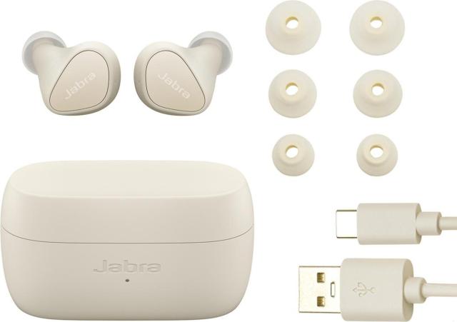 Слушалки Jabra Elite 4, микрофон, Bluetooth 5.2, до 7 часа време на работа, IP57 защита, светло бежаво