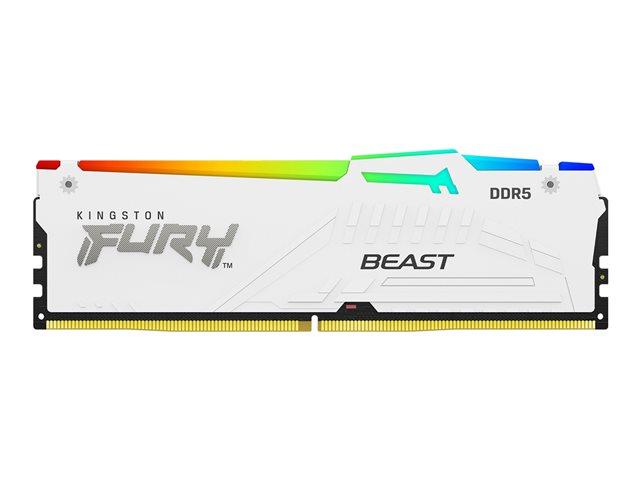 Памет KINGSTON FURY Beast White RGB EXPO 64GB (2 x 32GB) 6000 MHz (PC5-48000) DDR5, CL36, 1.35V