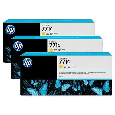Консуматив HP 771C 3-pack 775-ml Yellow Designjet Ink Cartridges