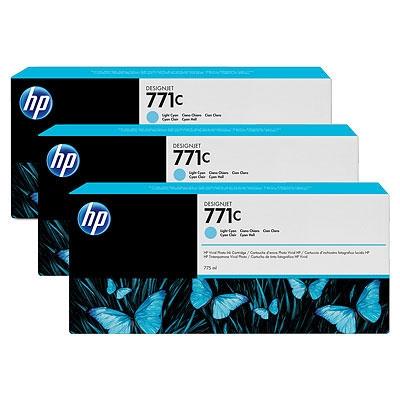 Консуматив HP 771C 3-pack 775-ml Light Cyan Designjet Ink Cartridges
