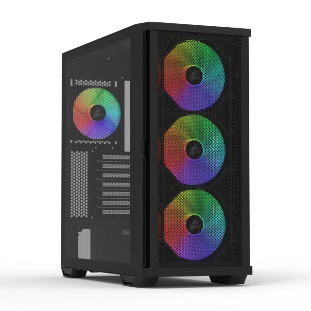 Кутия ZALMAN Z10 PLUS,  2x USB 3.0, 1x USB Type-C, Tempered Glass, RGB, E-ATX, ATX, Micro ATX, Mini ITX , Черна