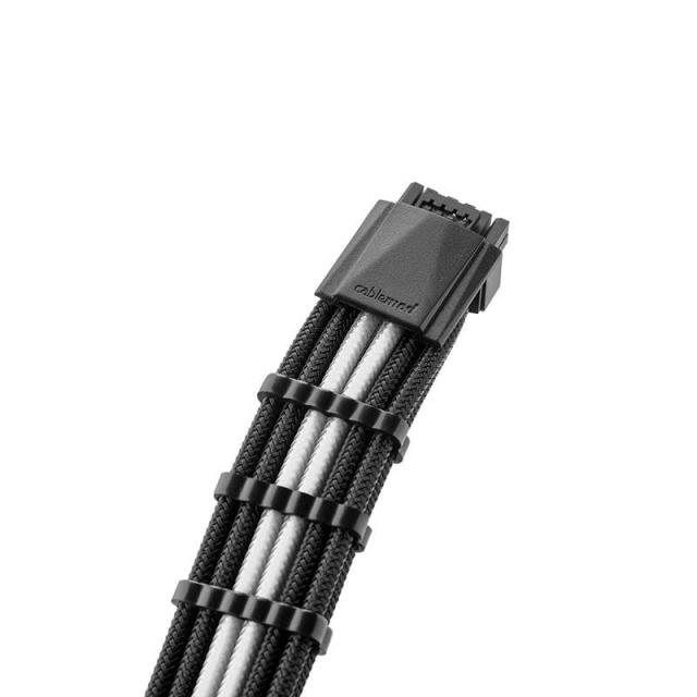 Кабел Mod PRO ModMesh RT-Series 12VHPWR към 3x8Pin PCI-E кабел - 60cm за ASUS/Seasonic захранвания, Black/White