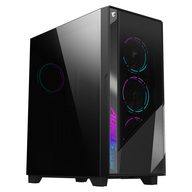 Кутия Gigabyte AORUS AC500 ST Tempered Glass, 1 x USB 3.1 Gen2 Type-C, 2 x USB 3.0, Audio In & Out, RGB Fusion 2.0, Mid Tower