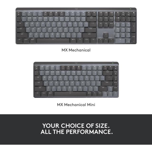 Клавиатура Logitech MX Illuminated Performance, механична, подсветка, Graphite