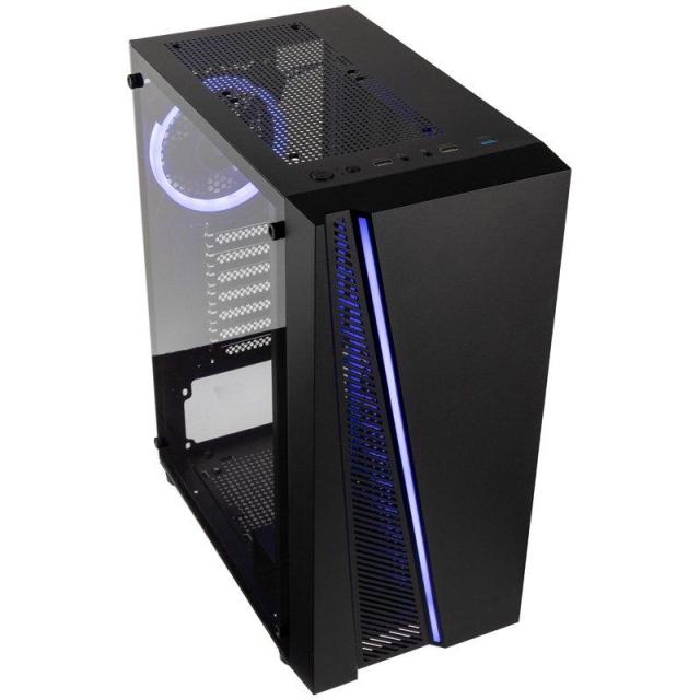 Кутия Kolink Inspire X2 АRGB TG, 2 x USB 2.0; 1 x USB 3.0, 1 x Microphone Jack, 1 x Audio Jack, Mid-Tower, ATX