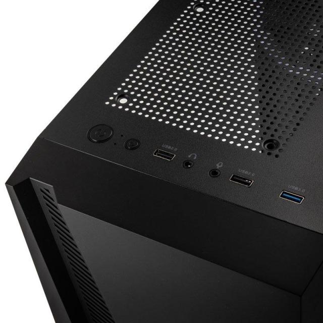 Кутия Kolink Inspire X2 АRGB TG, 2 x USB 2.0; 1 x USB 3.0, 1 x Microphone Jack, 1 x Audio Jack, Mid-Tower, ATX