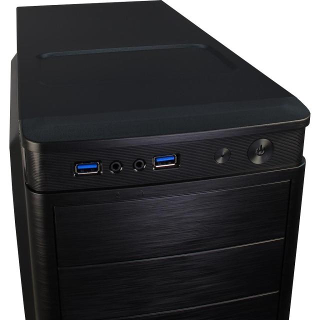 Кутия за компютър Inter Tech IT-5905, 2xUSB 3.0, 1 x Жак за микрофон, Mid-Tower, ATX 