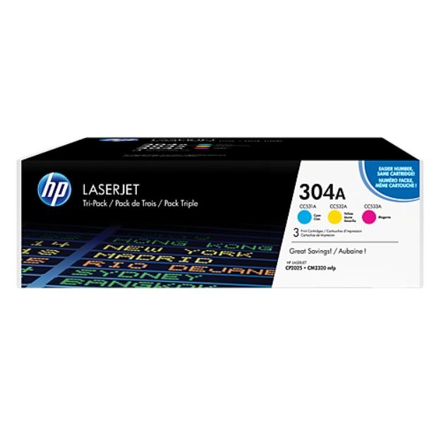 Консуматив HP 304A CYM Tri-Pack LaserJet Toner Cartridge