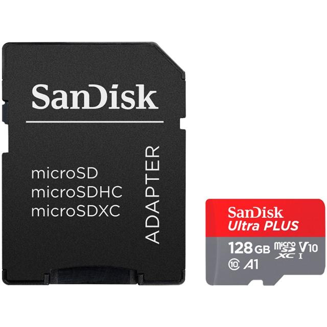 Карта памет SANDISK 128GB microSDHC Card, SD Adapter, Class 10