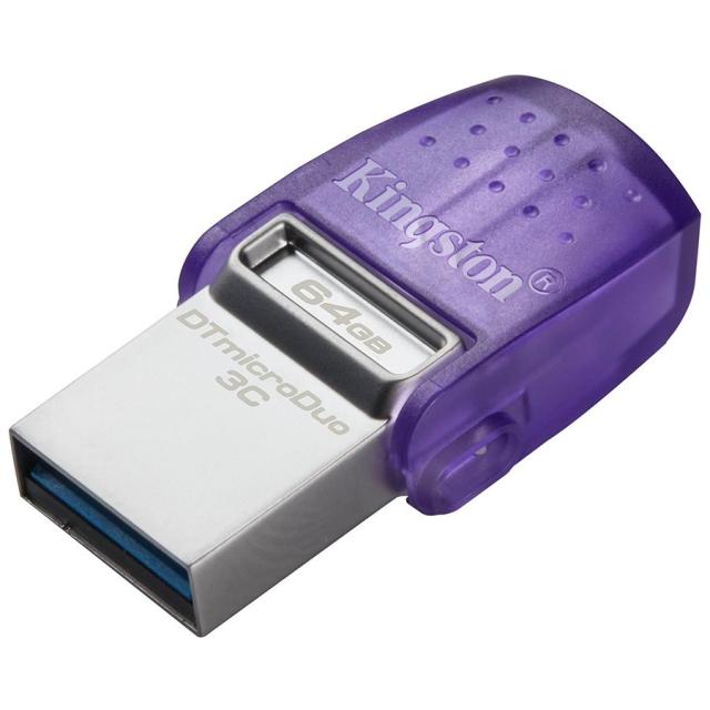 USB памет Kingston 64GB DataTraveler microDuo 3C 200MB/s dual USB-A + USB-C