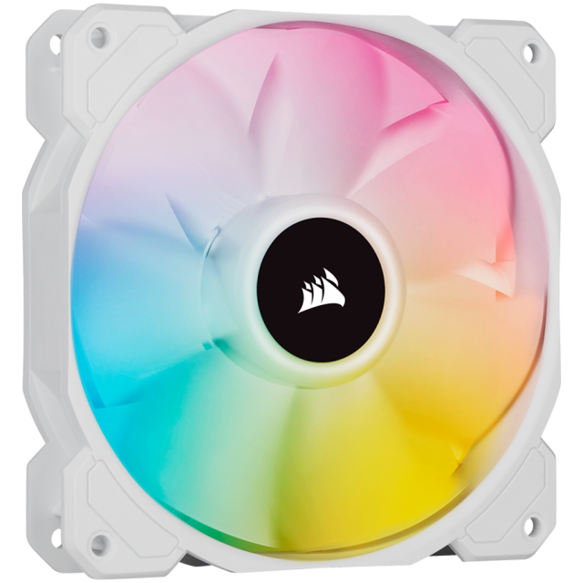 Вентилатор Corsair SP Series, White SP140 RGB ELITE, 140mm RGB LED, 4-pin, бял