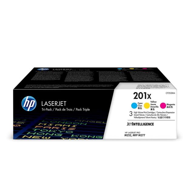 Консуматив HP 201X 3-pack High Yield Cyan/Magenta/Yellow Original LaserJet Toner Cartridges