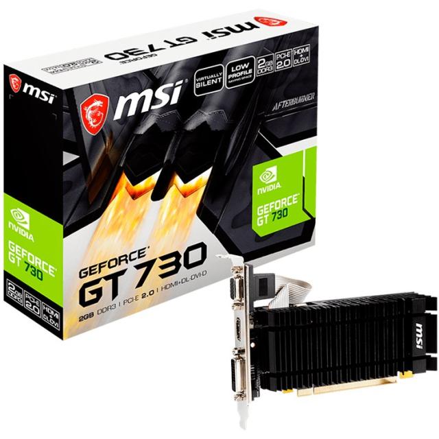 Видео карта MSI Nvidia GT 730 N730K-2GD3H/LPV1, GT730, 2GB DDR3 64bit, 1xHDMI, 1xDVI-D, 1xVGA