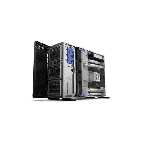 Сървър HPE ML350 G10 (P21788-421), Intel Xeon Scalable 4210R 2.4/3.2 GHz, 16GB DDR4 RDIMM, без твърд диск, 4x 1GbE, 1x 800W PSU, Free DOS, P21788-421